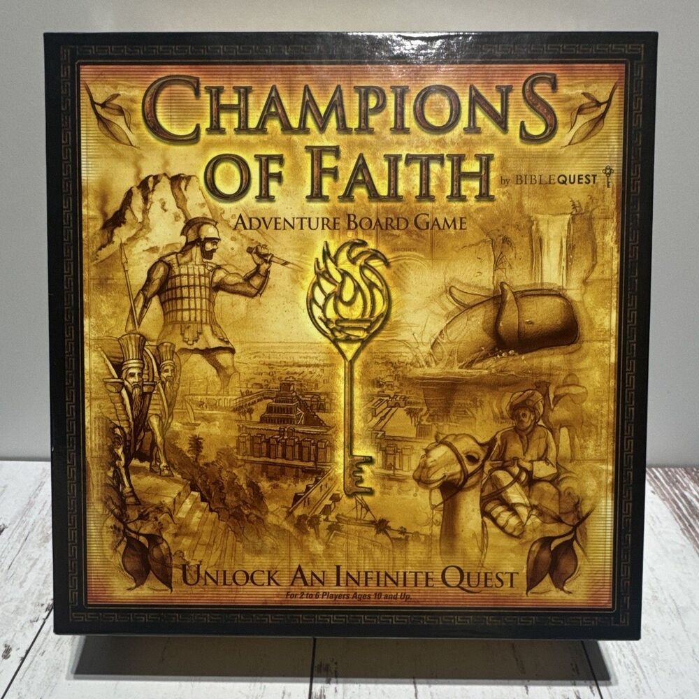 BibleQuest Champions of Faith Bible Board Game Dice 2-6P Ages 10+ 2006